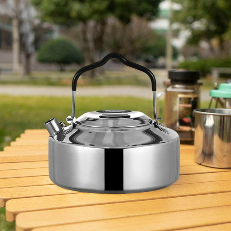 Portable, Light stainless steel camping kettle