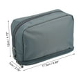 thumbnail image 4 of Unique Bargains Floral Makeup Bag Zipper Flower Cosmetic Pouch Gray, 4 of 7