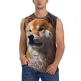 thumbnail image 6 of Daiia Regal Shiba Inu Printed Men's Tank Tops,Casual Soft Sleeveless Gym Muscle Shirts Bodybuilding Tee-X-Large, 6 of 8