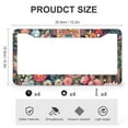 thumbnail image 3 of 2 Pcs Set Flowering Garden And Colorful Birdhouses License Plate Frames Spring Vintage Bird And Flower Pattern Auto Car Accessories Tag Aluminum Metal 2 Hole for Girl Women Men Vehicles, 3 of 6