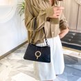 thumbnail image 4 of Bolsa Moda Lattice Pattern Crossbody Mujeres Hombro PU (Negro) Likrtyny Para Estrenar, 4 of 9