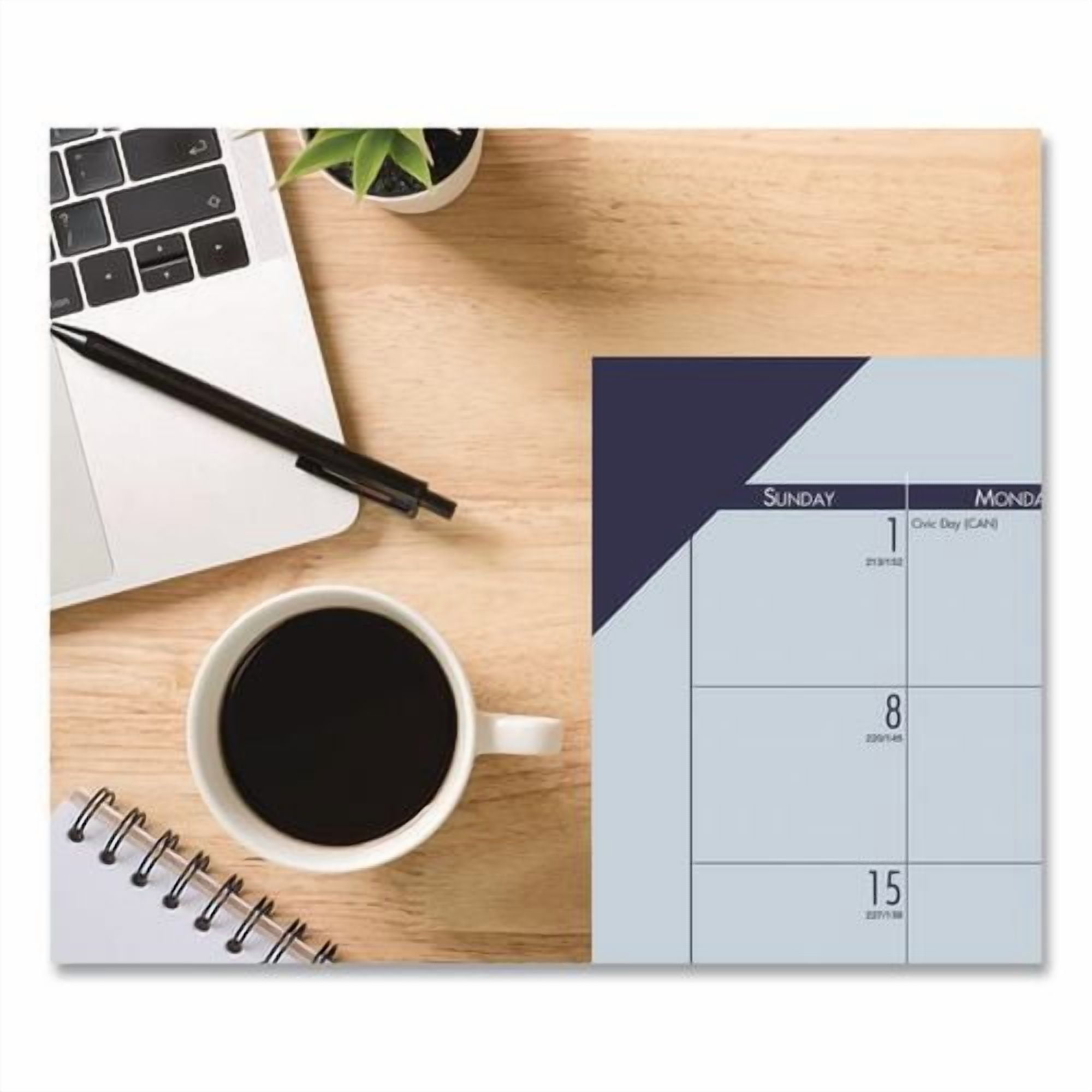 EcoTones Recycled Academic Desk Pad Calendar, 18.5 x 13, Orchid Sheets, Cordovan Corners, 12-Month (Aug to July): 2025-2026 | Bundle of 10