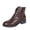 Brown, variant on Willtoo Women Vintage Faux Leather Lace Up Combat Ankle Boots, Round Toe Low Block Heel Lug Sole Short Booties, Non Slip Casual Outdoor Walking Motorcycle Boots