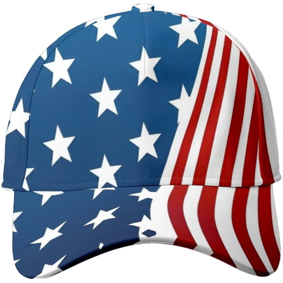 Jiibva Unisex Baseball Cap American Flag Independence Day Vintage Trucker Hat Snapback Summer USA Flag Embroidered Sun Hat for Driving Hiking