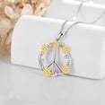 thumbnail image 2 of Peace Sign Necklace Sterling Silver Sunflower Pendant Necklace Peace Jewelry Gifts for Women, 2 of 5