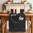 thumbnail image 2 of Table Runner 72 Inches Long for Kitchen Dining, Black Modern Dresser Scarf Farmhouse, Dining Table Decorations for Wedding/Parties, Farmhouse Rabbit Abstract Art 13 x 72 In, 2 of 8