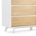thumbnail image 5 of Plank+Beam Solid Wood Scandinavian 6-Drawer Dresser, White/Blonde, 5 of 9