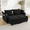 Black, variant on 37.4" Chaise Lounge with USB Ports, Sleeper Sofa Bed with Cup Holders and Phone Holder, Corduroy Recliner Bed with Storage Arms and Side Pockets, Black