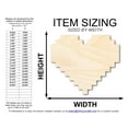 thumbnail image 2 of Unfinished Wood Pixel Heart Shape | DIY Craft Cutout | up to 46" DIY 36" / 1/2", 2 of 3