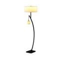 thumbnail image 4 of Ore International 59" in CONTEMPORARY DUAL BLACK ARC W/ HANGING PENDELUM LAMP METAL FLOOR LAMP, 4 of 8
