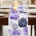 thumbnail image 3 of Table Runners 72 Inches Long Dress Scarves, Purple Ombre Spring Floral Farmhouse Kitchen/Dining Table Runner, Coffee Tablerunners, Summer Botanical Flowers 13x72 Inch, 3 of 9