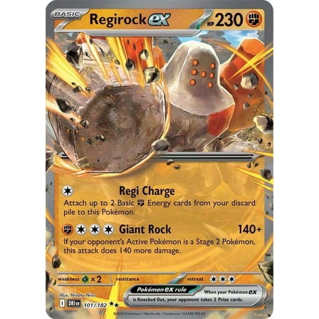 Pokemon Destined Rivals Double Rare Regirock ex #101