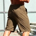thumbnail image 6 of Men Casual Shorts, Cotton Linen Pants, Elastic Waist Loose Fit, Lightweight Breathable Quick Dry Summer, Daily Beach Vacation Workout Golf | Zenithor,Khaki 2XL, 6 of 9