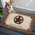 thumbnail image 3 of Entryway Rug 2'x3', Western Star Vintage Small Rug for Kitchen Bathroom Door Mat Indoor Entrance, Country Texas Stars Buffalo Plaid Brown Non-Slip Area Rugs Floor Mats Carpet Front Door Rugs, 3 of 8