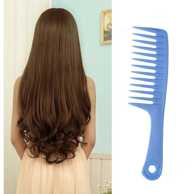 NIUREDLTD Wet Haircut Hair Comb Hairdressing Detangler Handle Wide