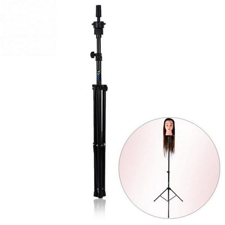 Wig Stand Tripod with Suction Cups Mini Adjustable Mannequin Head Stand  Manikin Head Tripod Stand Portable Cosmetology Hairdressing Training Mannequin  Head Stand 