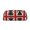 Silver, variant on Union-Jack Flag Pencil Case Pouch Organizer, Leather Stationery Bag Daily Cosmetics Holder