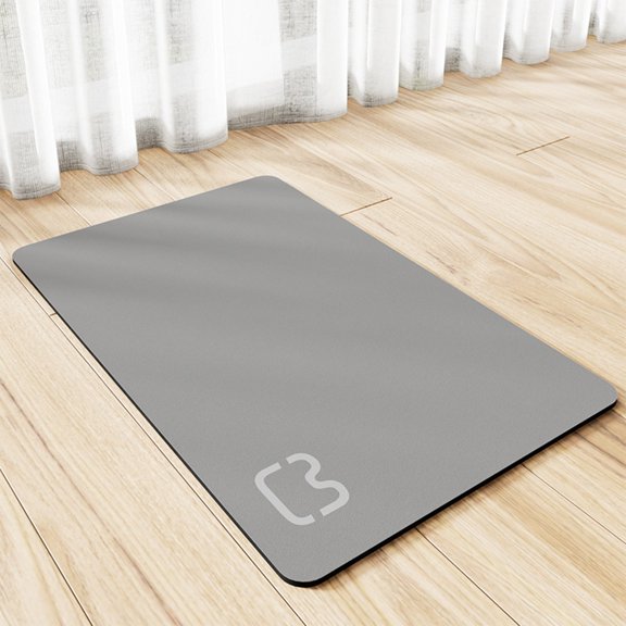 Ear Pattern Pet Feeding Mat, Silicone Waterproof Non-Slip Mat, Prevents Feed Water Overflow, Easy Clean Bowl Mat for Indoor Outdoor Cats Dogs Home Use Gray Feledorashia