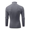 thumbnail image 4 of Rloper-Lop Mens Cable Knit Sweaters Casual Soft Pullover Sweaters Turtleneck Slim Fit Tops Long Sleeve Winter Thermal Jumper Shirts Dark Gray M, 4 of 5