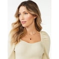 thumbnail image 3 of Sofia Jeans by Sofia Vergara Women's Puff Sweetheart Sweater, 3 of 6