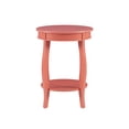 thumbnail image 3 of Linon Wren Table d'Appoint Ronde de 18,5 Pouces avec Tablette en Bois Peint Corail Orange, 3 of 8