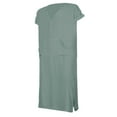 thumbnail image 3 of Robe en Lin Col en V pour Hommes Manches Courtes Kaftan Thobe Longue Robe Saudi Arabe Thobe Islamique Musulman Dubai Robe, 3 of 5