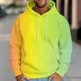 thumbnail image 1 of UVEASISHA Chandails à Capuche Graphiques pour Hommes Tendance Dégradé Imprimé Chandail à Capuche Manches Longues Cordon de Serrage Hipster Décontracté Chandail avec Poche Offres du Jour, Jaune, m, 1 of 5