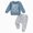 outfits001-Sky Blue, variant on NOLDARES Toddler Boys Outfit Set 2Pcs Long Sleeve Graphic Crewneck Cotton T-Shirt Jogger Pants Soft Warm Fall Winter Clothes Size:12-18 M,Sky Blue