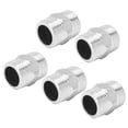 thumbnail image 2 of Thread Nipple Connector, Male Hex Nipple, Threaded Pipe Fitting No Leakage Stainless Steel For Gas Plumbing Hardware Building Materials Compressed Air, 2 of 8