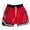 Red, variant on Mesh Athletic Shorts For Men, Lightweight Color Blocks Outdoor Bottom, Soft Beathable Jogging Sweat Shorts With Zipper Pockets Print Drawstring Waist Shorts