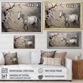 thumbnail image 4 of Designart "Horse Grey Asian Painting II" Animals Wall Art Print, 4 of 5