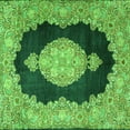 thumbnail image 1 of Ahgly Company Indoor Square Medallion Green Traditional Area Rugs, 8' Square, 1 of 1