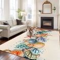 thumbnail image 2 of 5'x8' Area Rugs, Coastal Indoor Outdoor Area Rug for Living Room Bedroom, Summer Beach Starfish Coral Shell Nautical Washable Bathroom Rugs Kitchen Floor Carpet Mats Home Decor Aesthetic, 2 of 8