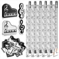 thumbnail image 2 of Lápices Musicales Lápiz de Notas Musicales con Borradores Temáticos Musicales Lápices de Madera Teclado una Granel Lápices Divertidos Borradores de Regalo (192 Piezas), 2 of 5