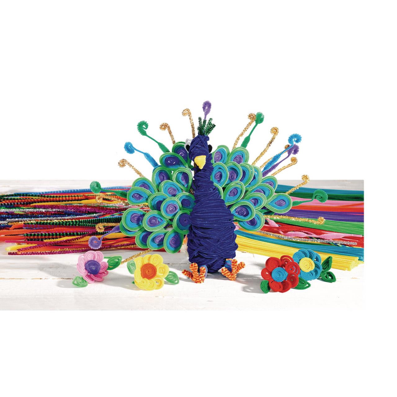 Colorations 12" Pipe Cleaners - 1, 000 Piece Value Pack, 10 colors, 100 Each