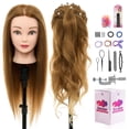 thumbnail image 2 of Cabeza de maniquí Neverland Beauty con 80% de cabello humano real de 26 pulgadas, 2 of 9