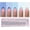 Short Almond Pink Blue, variant on Tip Press Nails,Multicolo Press Nails Extra Short Square,No Need to File 4 in 1 Gel Tips Pre-lasting,Soak off False Tips for Women DIY Extension 15 Size