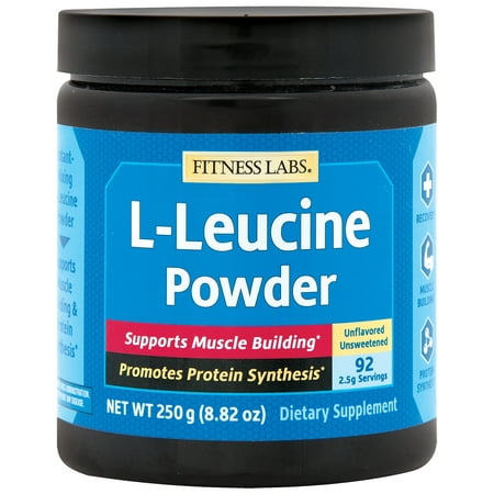 Fitness Labs L-Leucine Powder, Vegan & Instantized with Non-GMO Sunflower Lecithin (250