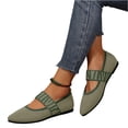thumbnail image 3 of YOUYEDIAN Womens Mary Jane Shoes Work Non Slip Slip on Ballet Flats Shoes Spring Trendy Wide Closed Toe Low Heels Walking Shoes, 3 of 5