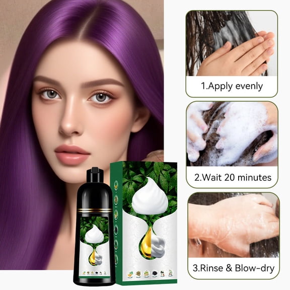 Komiseup 3-in-1 Herbal Hair Dyes - Good For Gray Coverage And Daily Color Care 500ml