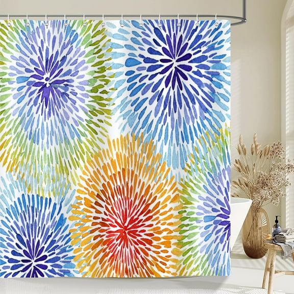 Waterproof Polyester Colorful Shower Curtain Modern Color Print for Bathroom Curtain Long 180*200cm Shower Curtains Cortina