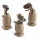 thumbnail image 2 of Figuras de huevos de dinosaurio: tiranosaurio medio eclosionado, triceratops y velocirraptor, 2 of 3