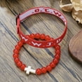 thumbnail image 2 of WWJD Letter Bracelet Turquoise Cross Charm Bracelet, 2 of 2