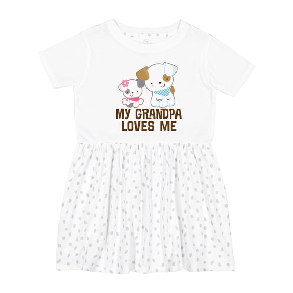 Inktastic My Grandpa Loves Me Girls Girls Toddler Dress