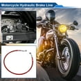 thumbnail image 3 of 70cm Motorcycle Brake Clutch Oil Hose Line with Nylon Stainless Steel Wire Braid PU Motorcycle Hydraulic Brake Line for Motorcycles Dirt bikes Red, 3 of 6