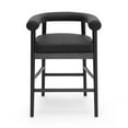 thumbnail image 3 of Spara Black Vegan Leather Counter Stool, 3 of 6