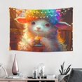 thumbnail image 2 of Easygdp Rainbow Lamb Breakfast Tapestry Wall Hanging, Wall Tapestries for Bedroom Aesthetic Living Room Office Decor 60x40in, 2 of 8