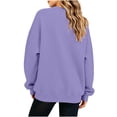 thumbnail image 5 of Chiccall Casual Girls Crew Neck Sweatshirt Plain Tone Soft Comfortable Daily Walking Shopping Vacation Cute Pullover Sweatshirt for Kids, 5 of 5