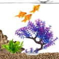 thumbnail image 3 of Ficarrico Acuario Pecera Planta de Plástico Artificial Árbol Curvo Paisaje Adorno (Árbol Púrpura), 3 of 8