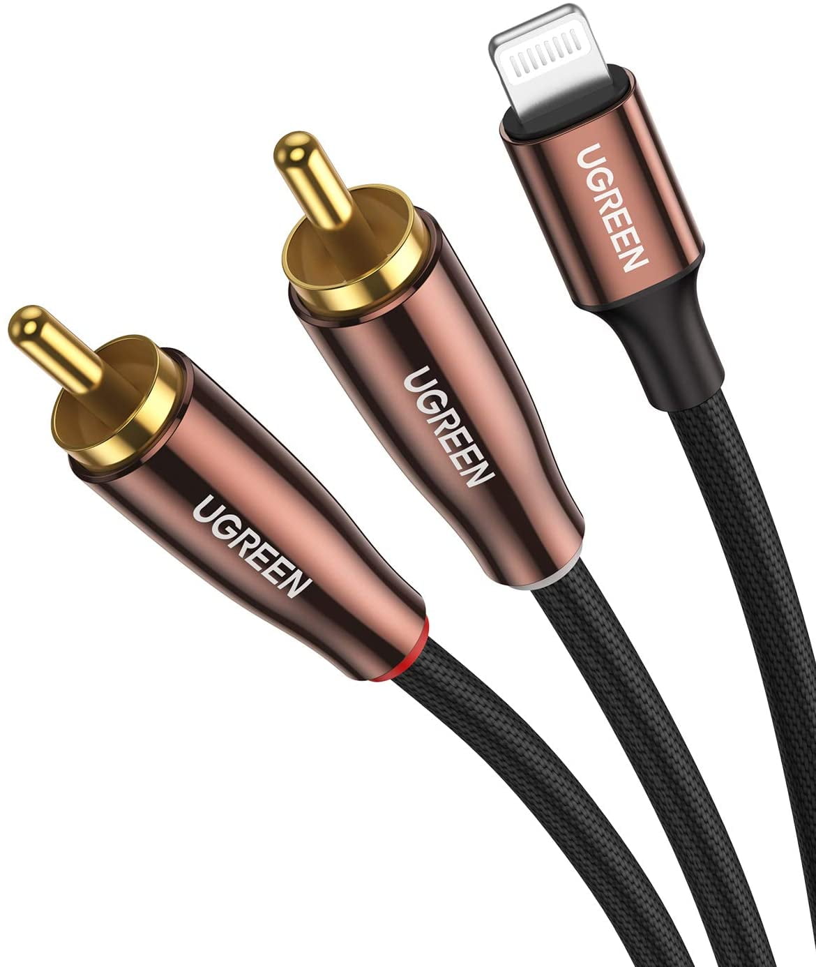 IYEFENG 2RCA to Lightning Audio Cable 